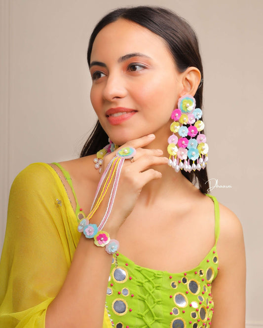 Mastani earrings with hathphool (Both hands)
