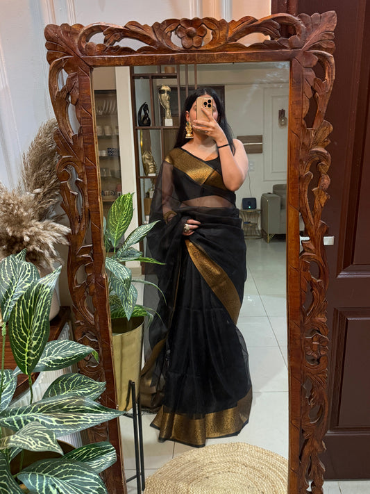 Saanjh Black Saree
