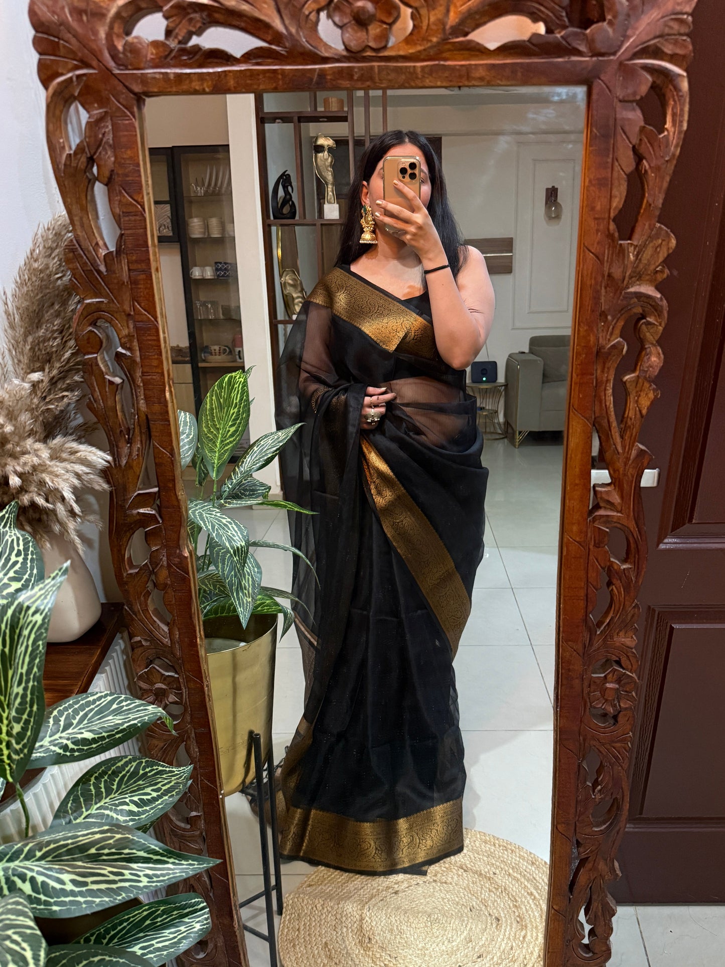 Saanjh Black Saree