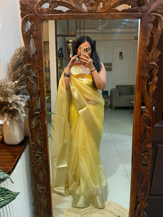 Yellow Saanjh Saree