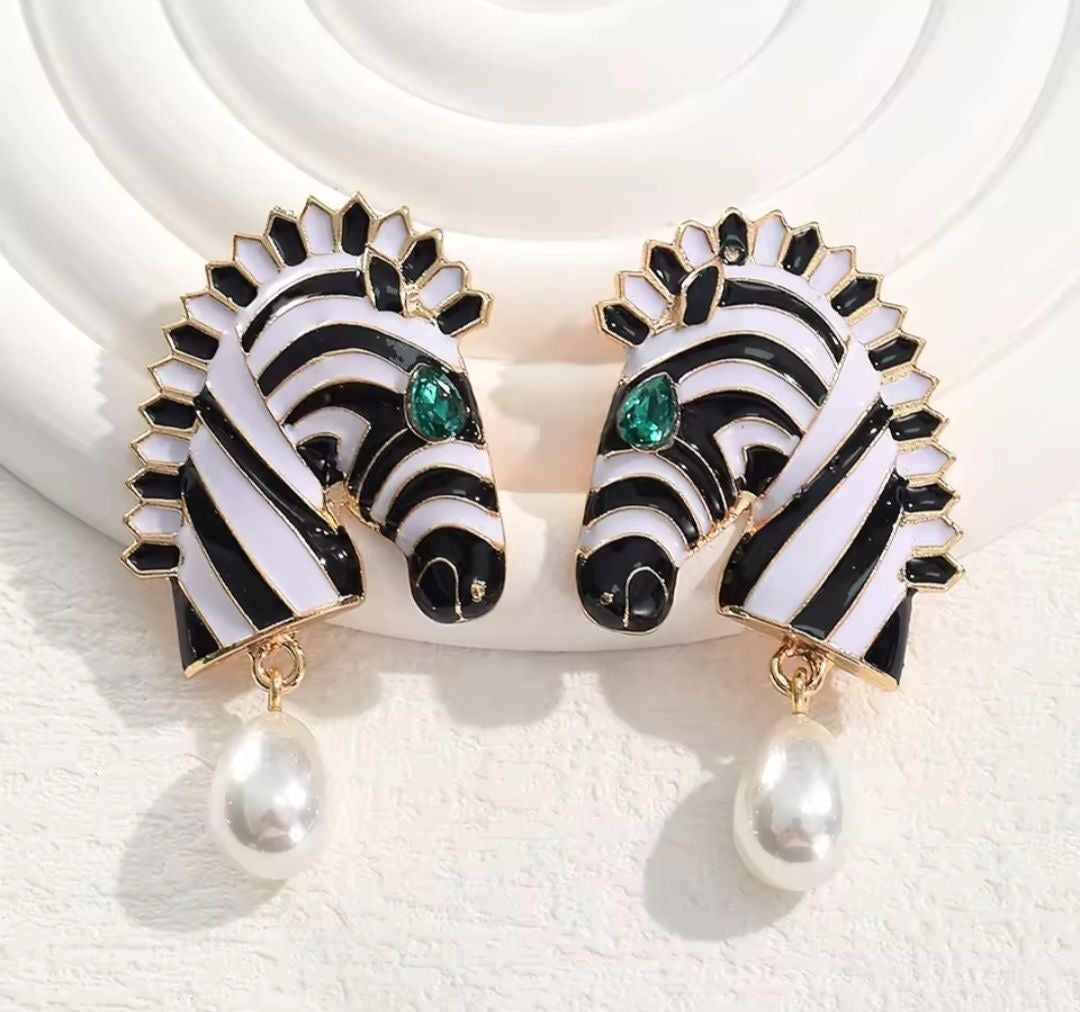 Zebra Muse Earrings