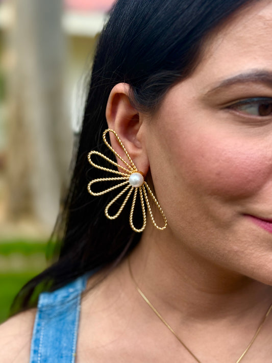 Bloom Brass Earrings