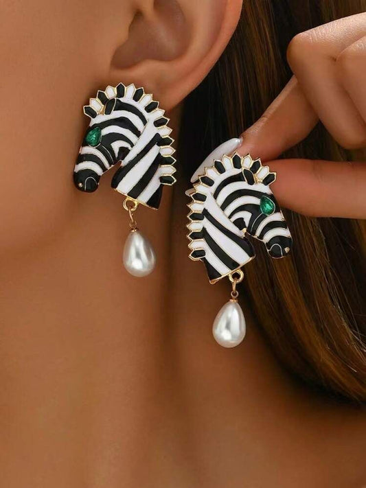Zebra Muse Earrings