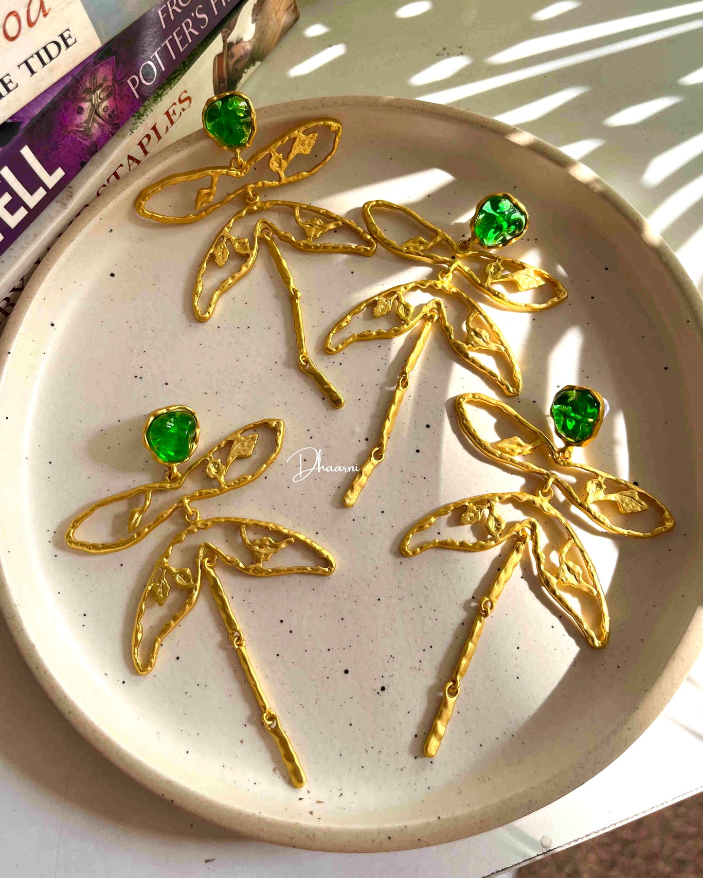 Zara butterfly premium brass earrings