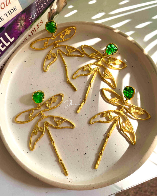 Zara butterfly premium brass earrings