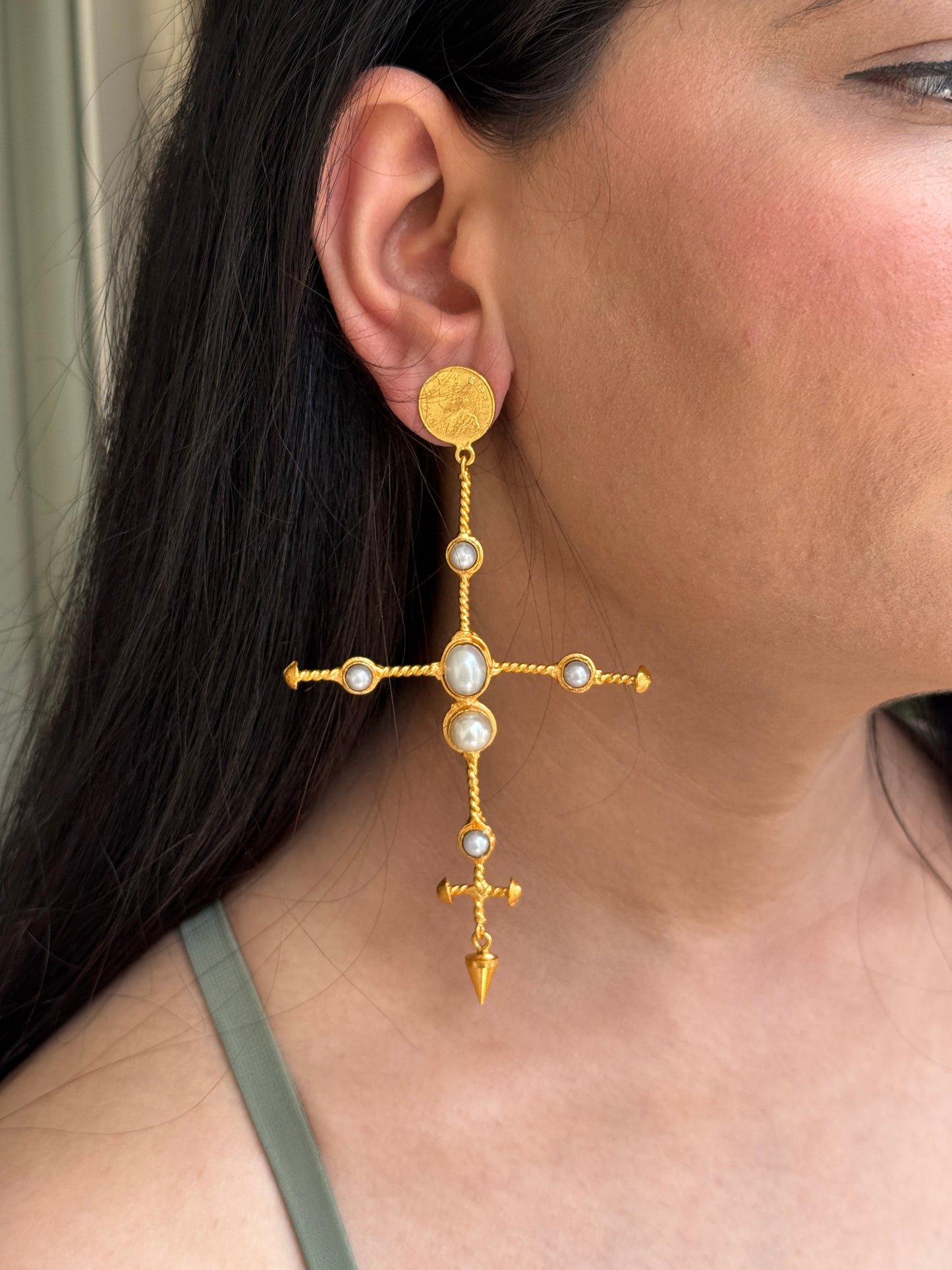 Cross Aura Earrings