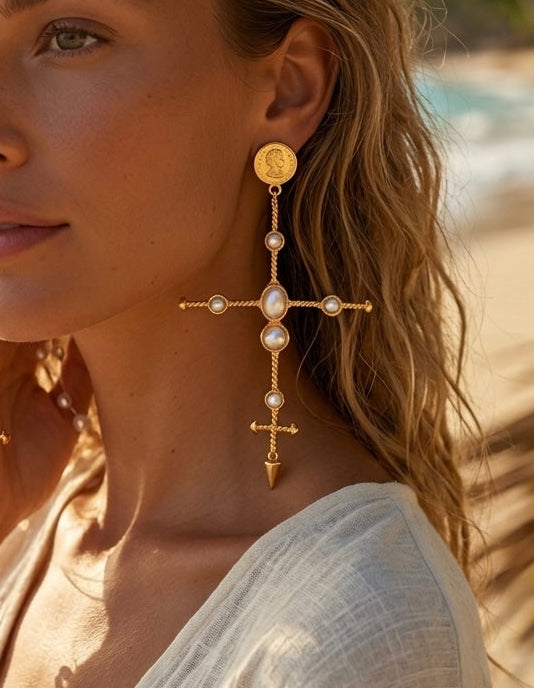 Cross Aura Earrings