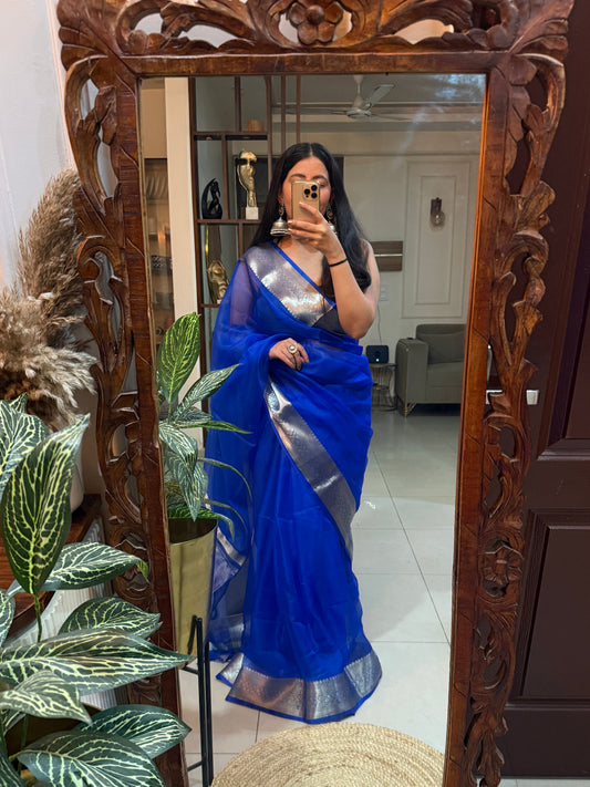 Saanjh Blue Saree