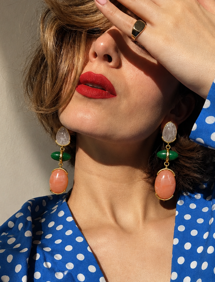 Peachy Earrings~Sonali Bendre Approved