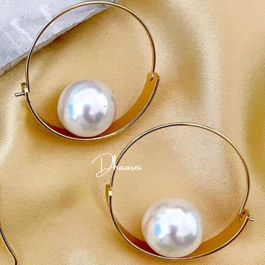 Round Pearl Earrings