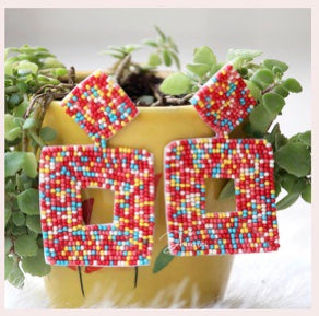 Multi Square Earrings